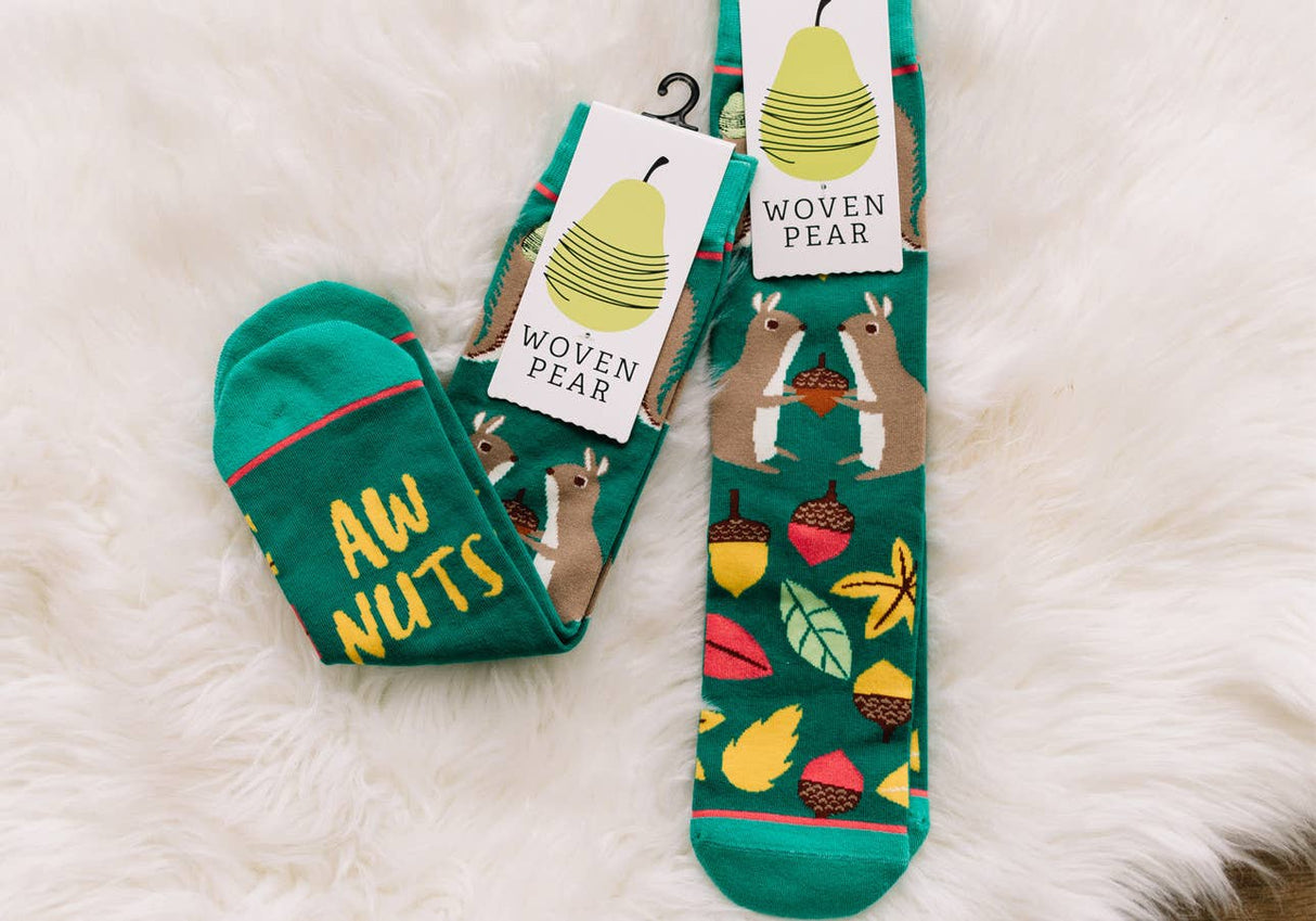 Aw Nuts Socks Woven Pear