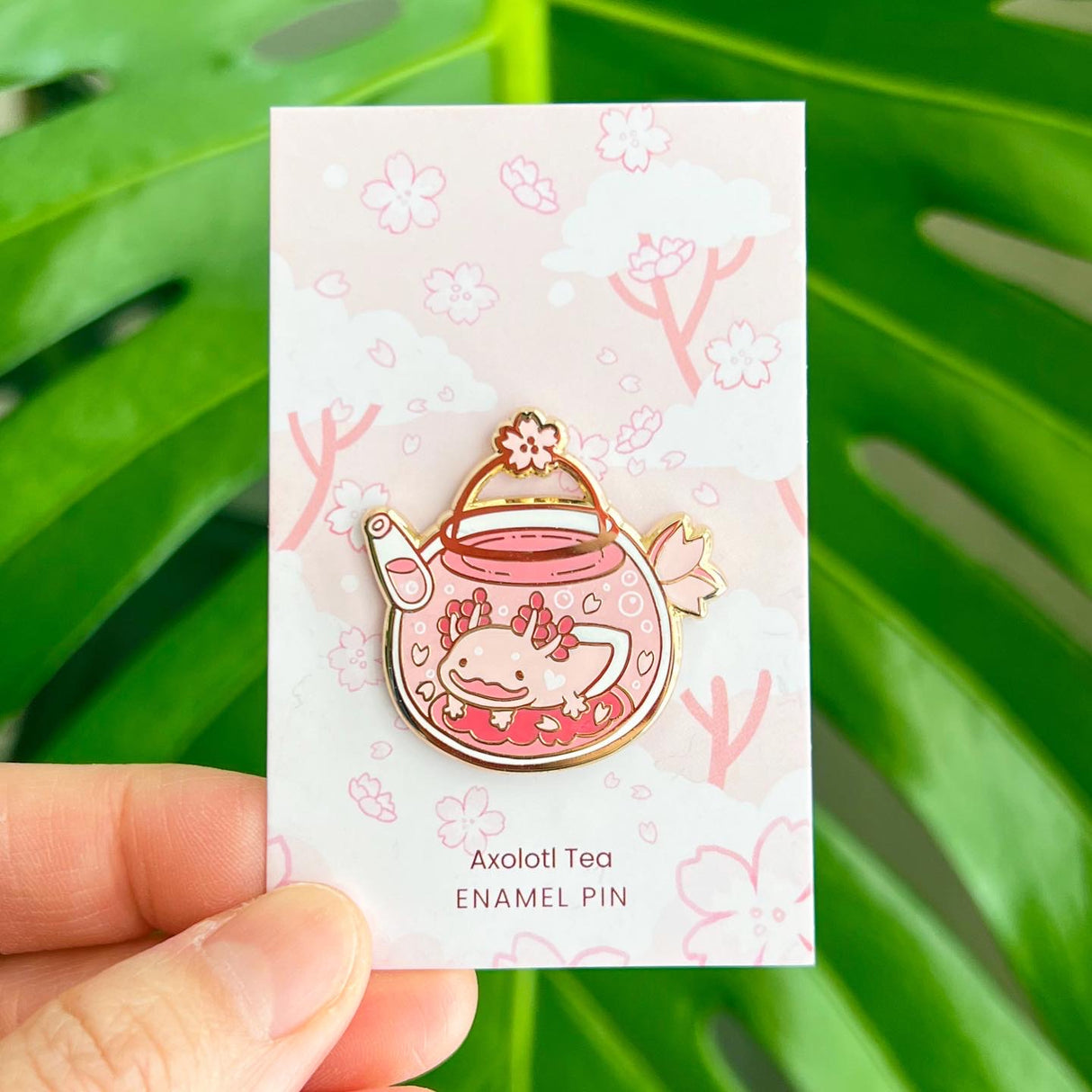 Axolotl Tea Pin Thousand Skies