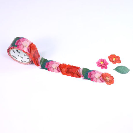 Camellia Flower Washi Roll Sticker Bande (200 pieces)