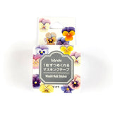 Pansy Flower Masking Roll Sticker Bande Washi Tape