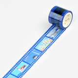 Ultramarine Blue Film Washi Tape Clear BGM