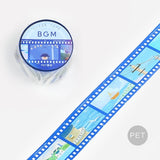 Ultramarine Blue Film Washi Tape Clear BGM