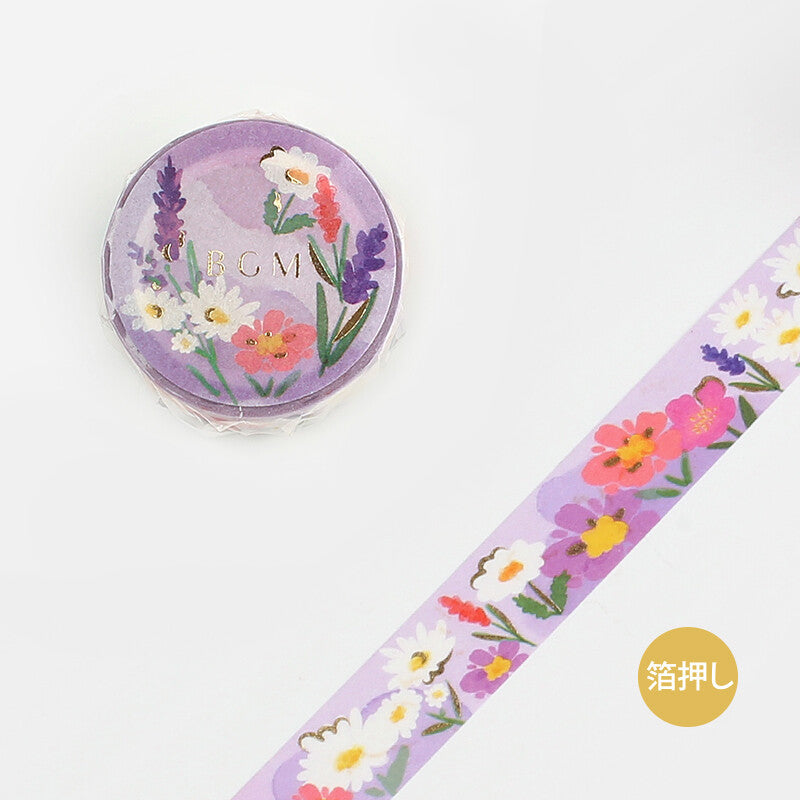 Flower Garden Washi Tape Foil BGM