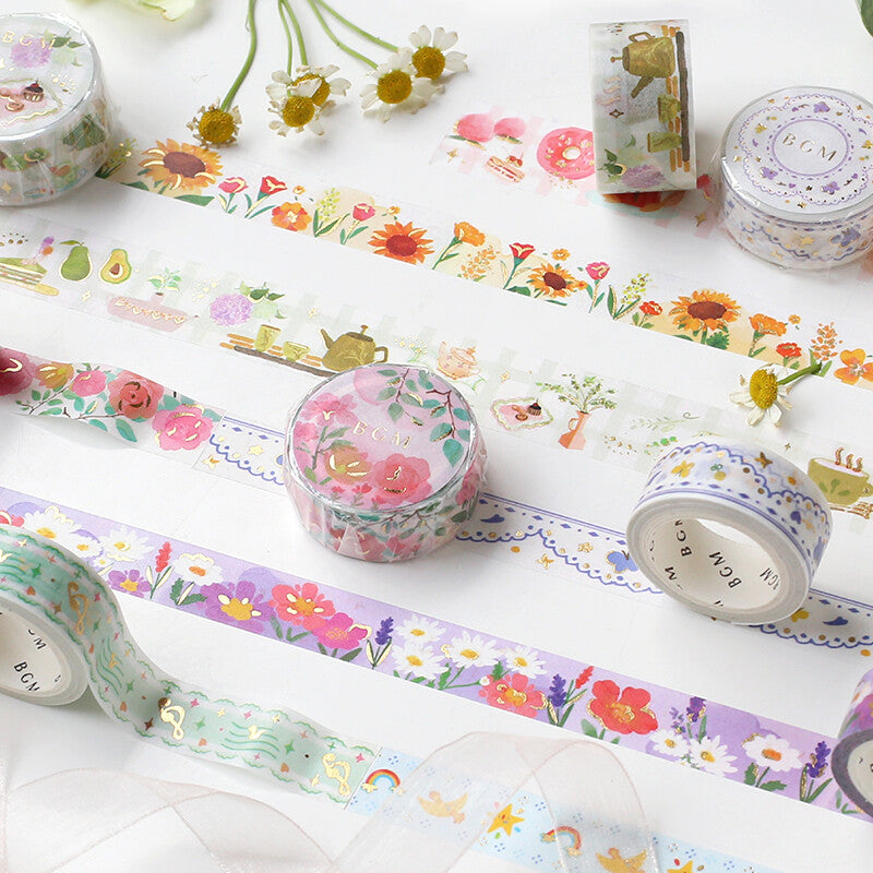 Flower Garden Washi Tape Foil BGM