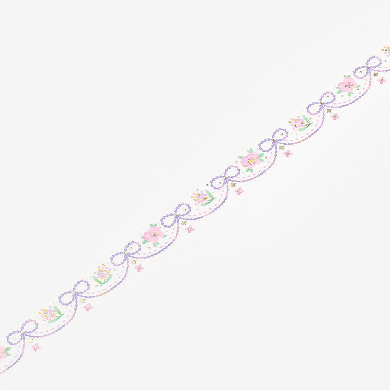 Embroidery Purple Washi Tape Foil BGM