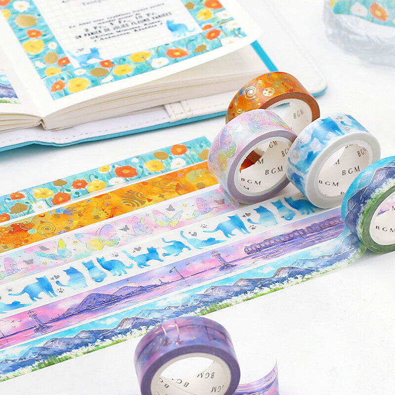 Sea Train Washi Tape Foil BGM