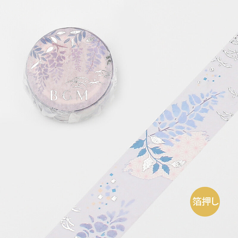 Purple Wisteria Viole Washi Tape BGM