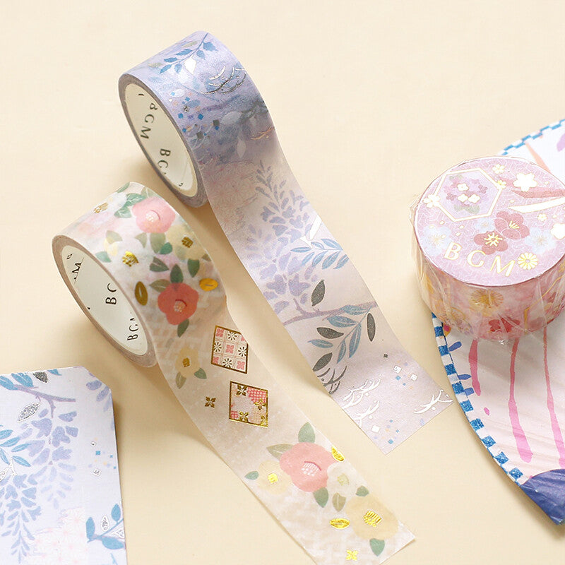 Purple Wisteria Viole Washi Tape BGM