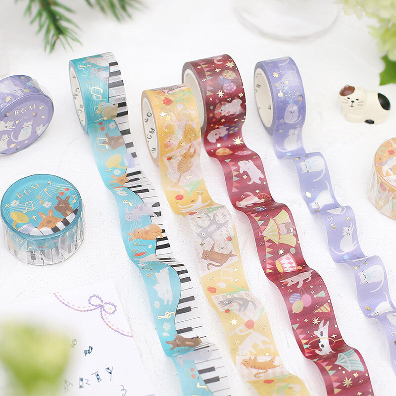 Piano Concert Washi Tape Foil BGM