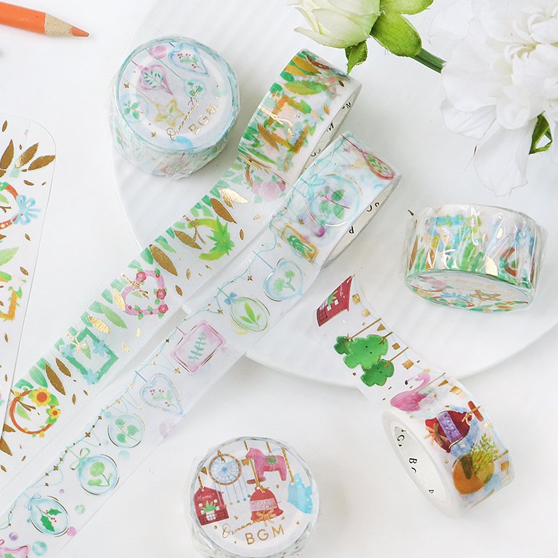 Ornament Foliage Plant Washi Tape Foil BGM