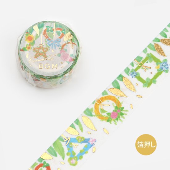 Ornament Flower Wreath Washi Tape Foil BGM