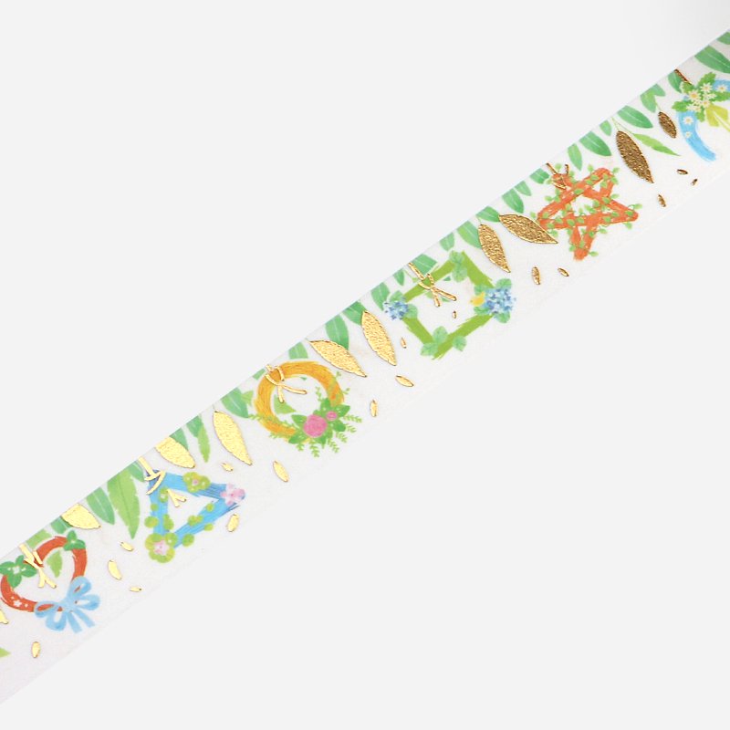 Ornament Flower Wreath Washi Tape Foil BGM