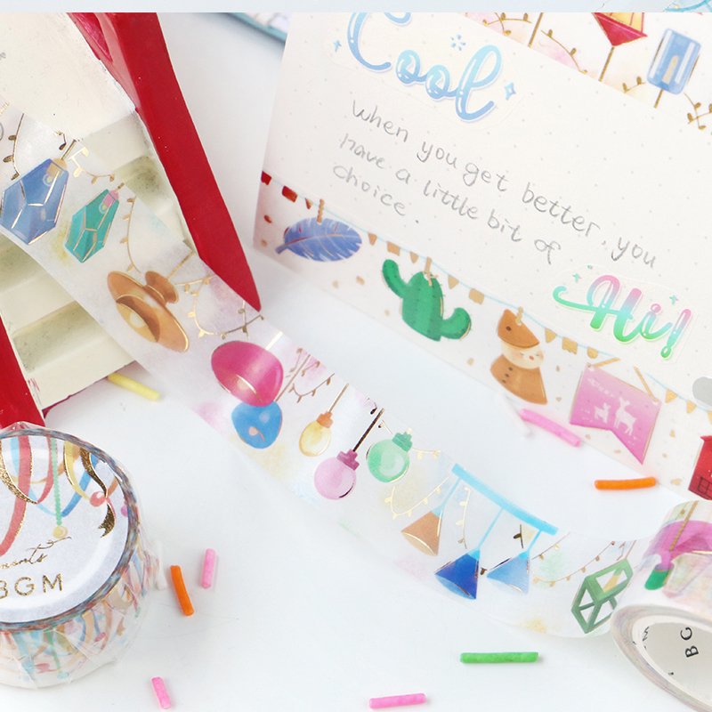 Ornament Lamp Washi Tape Foil BGM