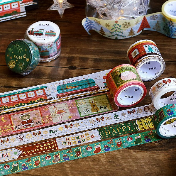 Christmas Train Washi Tape Foil BGM