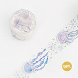 Winter Snow Jellyfish Washi Tape Foil BGM