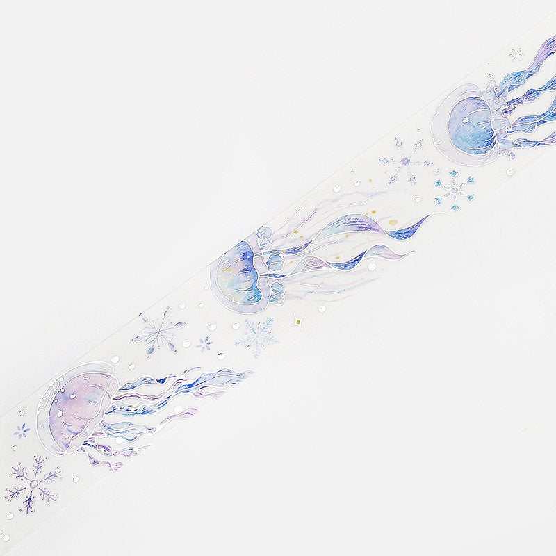 Winter Snow Jellyfish Washi Tape Foil BGM