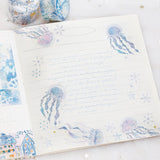 Winter Snow Jellyfish Washi Tape Foil BGM