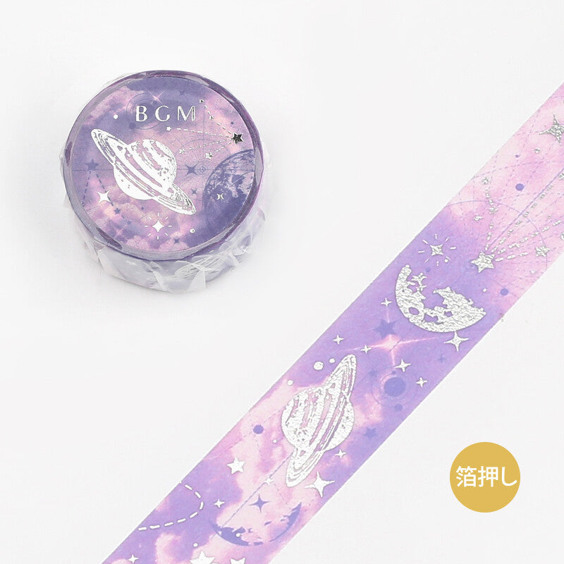 Universe Space Nature Poetry Washi Tape Foil BGM