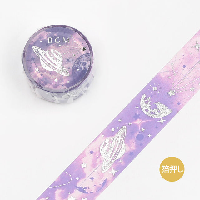 Universe Space Nature Poetry Washi Tape Foil BGM