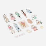 Girl Flake Sticker Simple Light Coordinate (45 pieces)