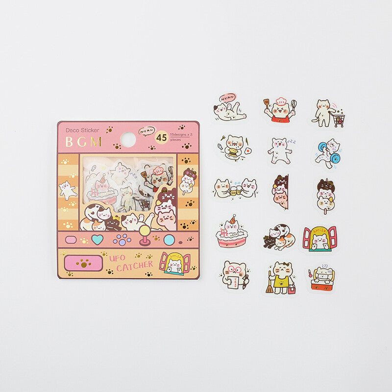 Mochi Cat Flake Sticker (45 pieces)