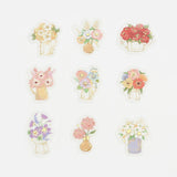 Flowers & Vases Flake Sticker BGM