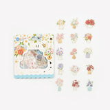 Flowers & Vases Flake Sticker BGM