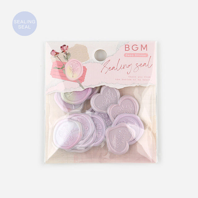 Irodori Pink Sealing Wax Seal Sticker - Florals, Thank You, For You, Cherry Blossom, Tulip and more!