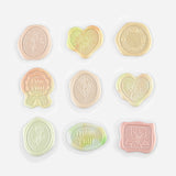 Irodori Yellow Sealing Wax Seal Sticker - Thank You, For You, Bird, Flower Wreath and more!