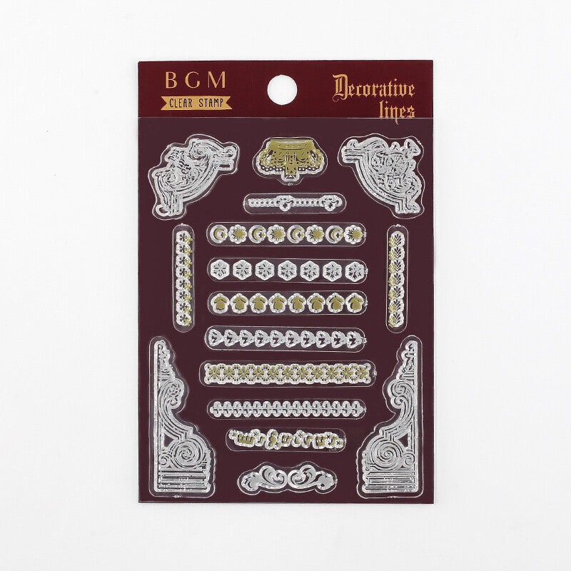 Decorative Borders & Lines BGM Clear Stamp Set