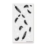 B&W Feathers Sticker Sheet