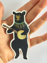 Banjo Bear Vinyl Sticker