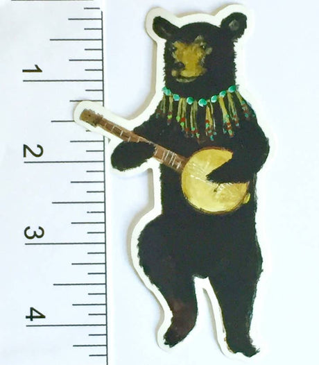 Banjo Bear Vinyl Sticker