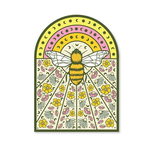 Bee Burst Vinyl Sticker