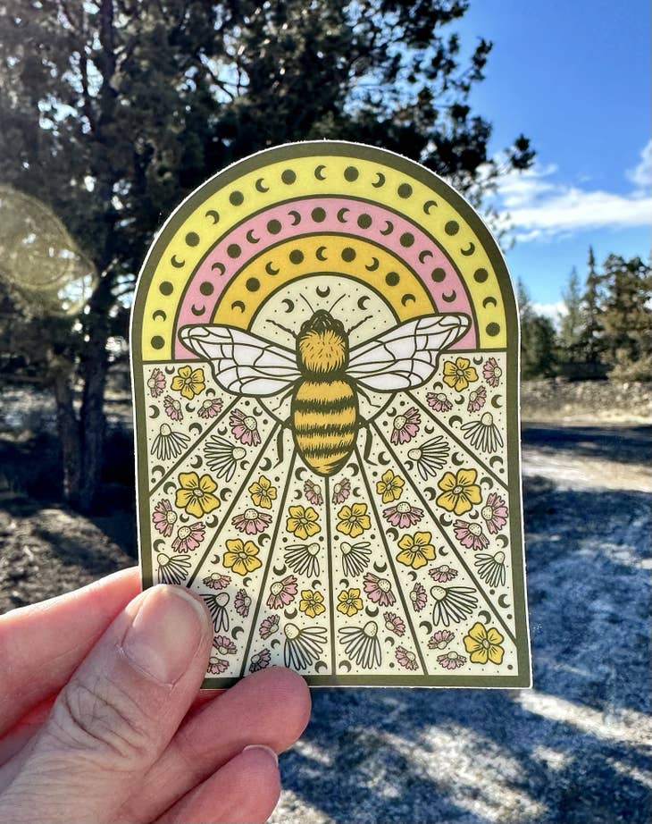 Bee Burst Vinyl Sticker