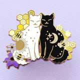 Bee Hive Cats Enamel Pin