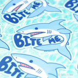 Bite Me Shark Vinyl Sticker