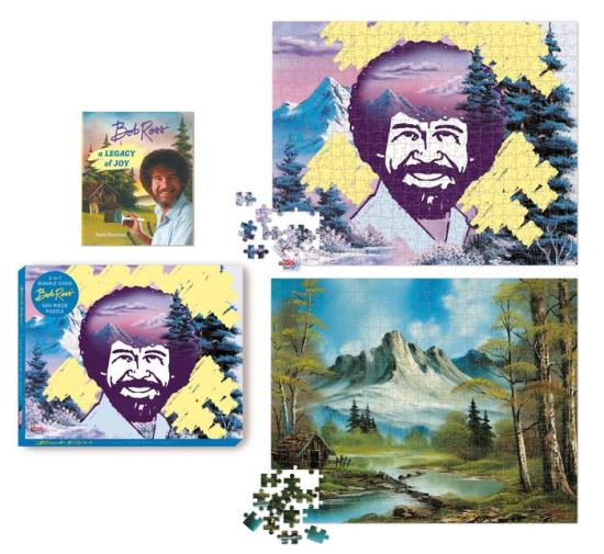 Rompecabezas de 500 piezas de doble cara 2 en 1 de Bob Ross 