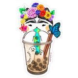 Boba Cat Horchalo Frida Vinyl Sticker