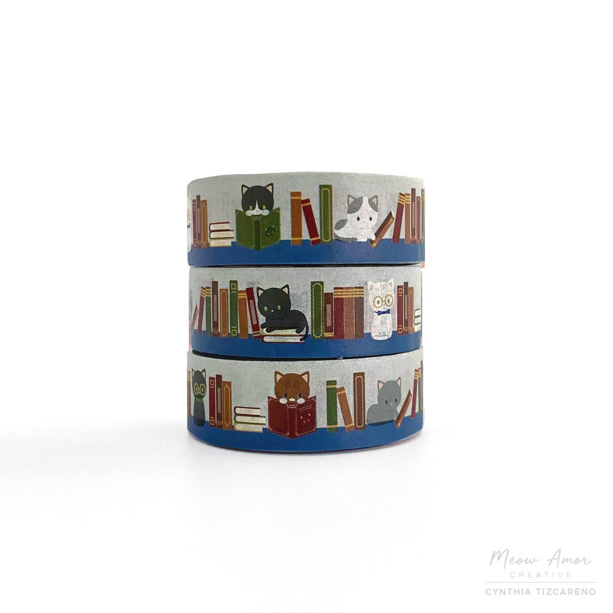 Book Cat Washi Tape