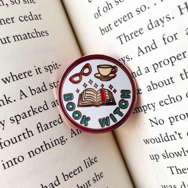 Book Witch Enamel Pin