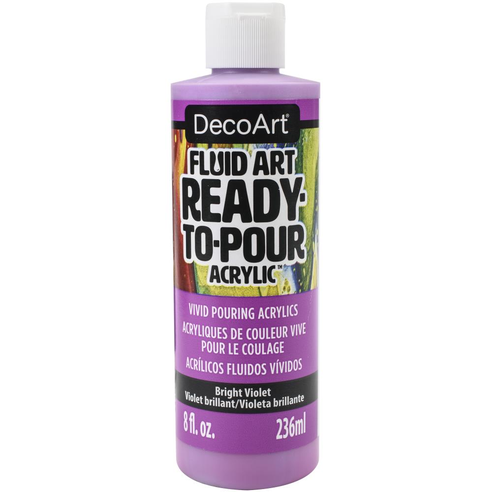 50 % DE DESCUENTO - Pintura acrílica lista para verter FluidArt violeta brillante, 8 oz