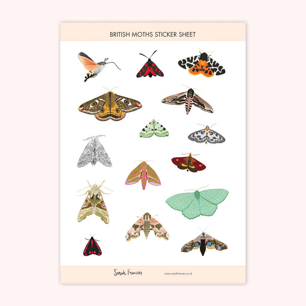 British Moths Stickers