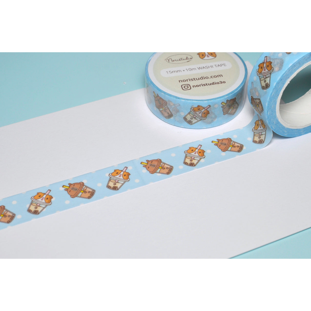 Bubu and Moonch Bubble Tea Washi Tape  Noristudio