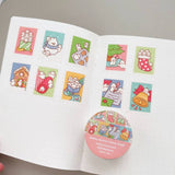 Bunny Christmas Winter Holiday Stamp Washi Tape