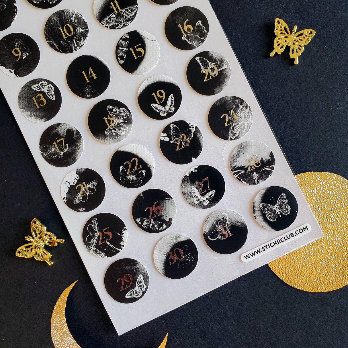 Butterfly Numbers Sticker Sheet