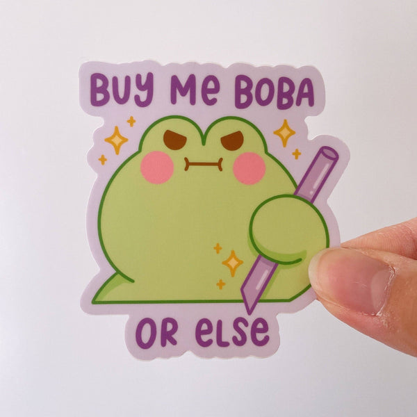 Buy Me Boba or Else Vinyl Sticker