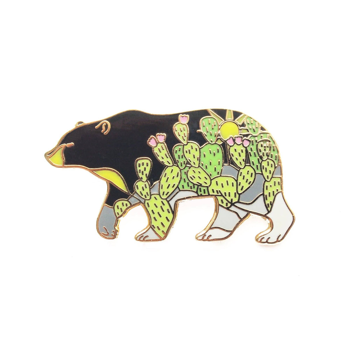 Cactus Black Bear Pin