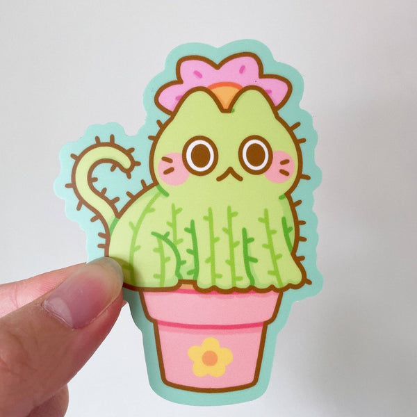 Catcus Vinyl Sticker Cactus Cat