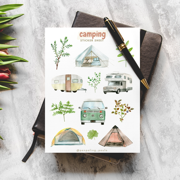 Camping Sticker Sheet